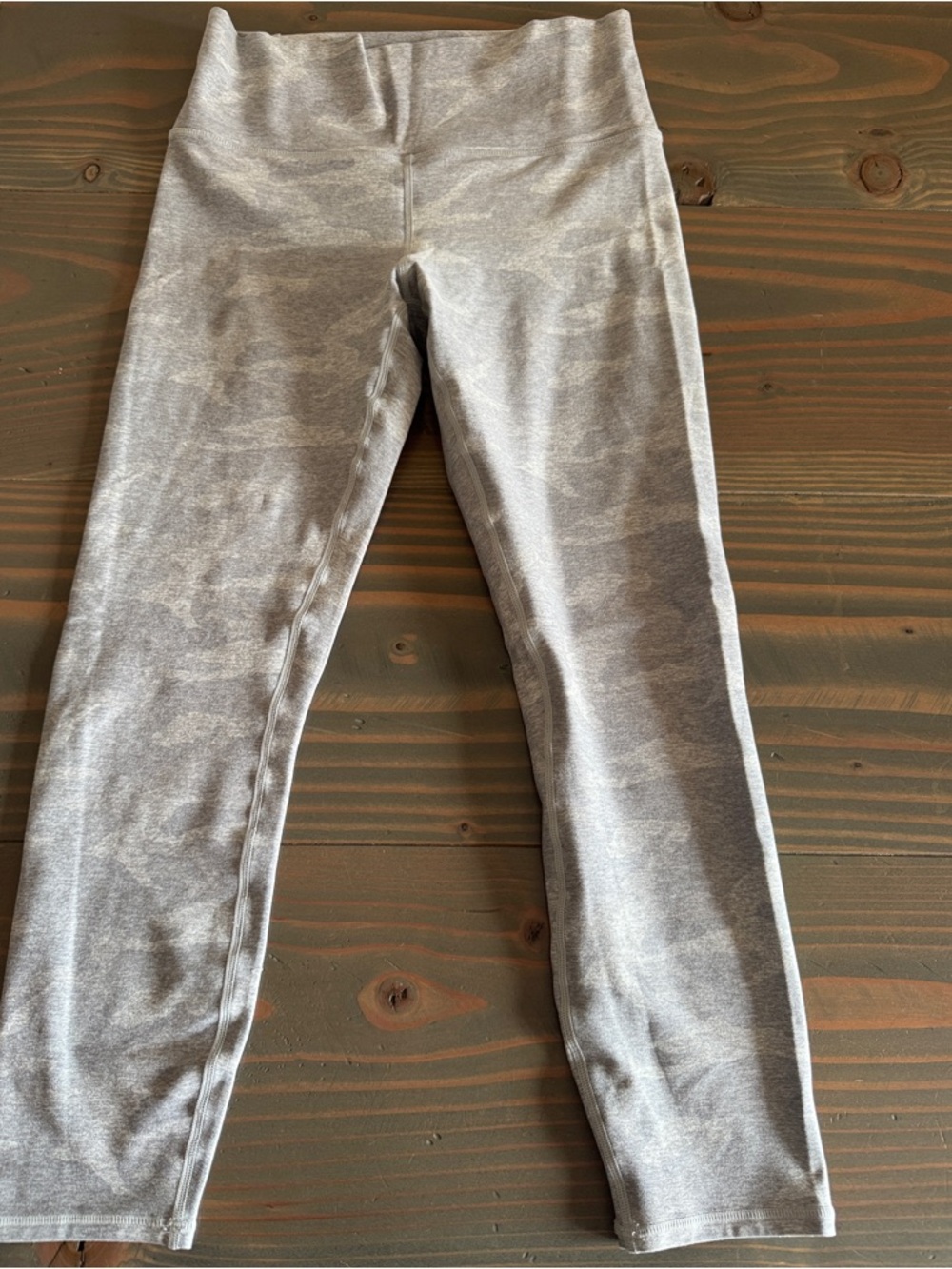 Vuori Light Gray Camo High-Waist Active Leggings